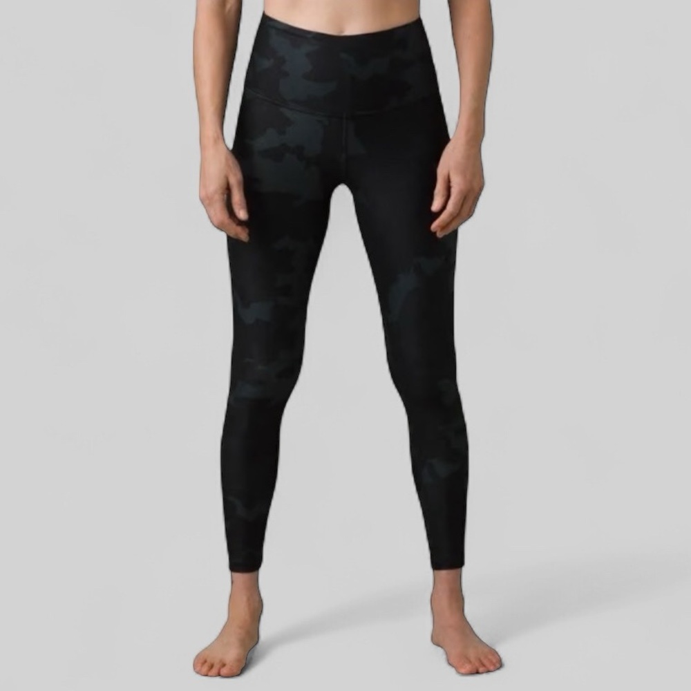 NWT Prana Women’s Layna 7/8 Leggings Black Black Camouflage Performance Athletic
